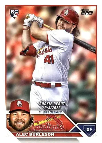 Alec Burleson rookie baseball card US99 Alec Burleson 2023 Topps Update Series
