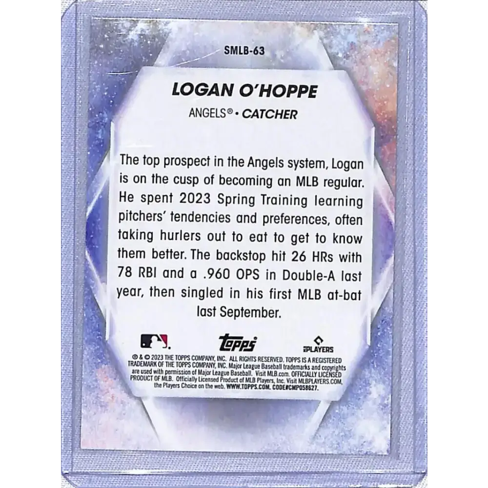 2023 Topps Update Stars of MLB #SMLB-63 Logan O’Hoppe NM-MT RC Rookie Los Angeles Angels - Baseball Card Single