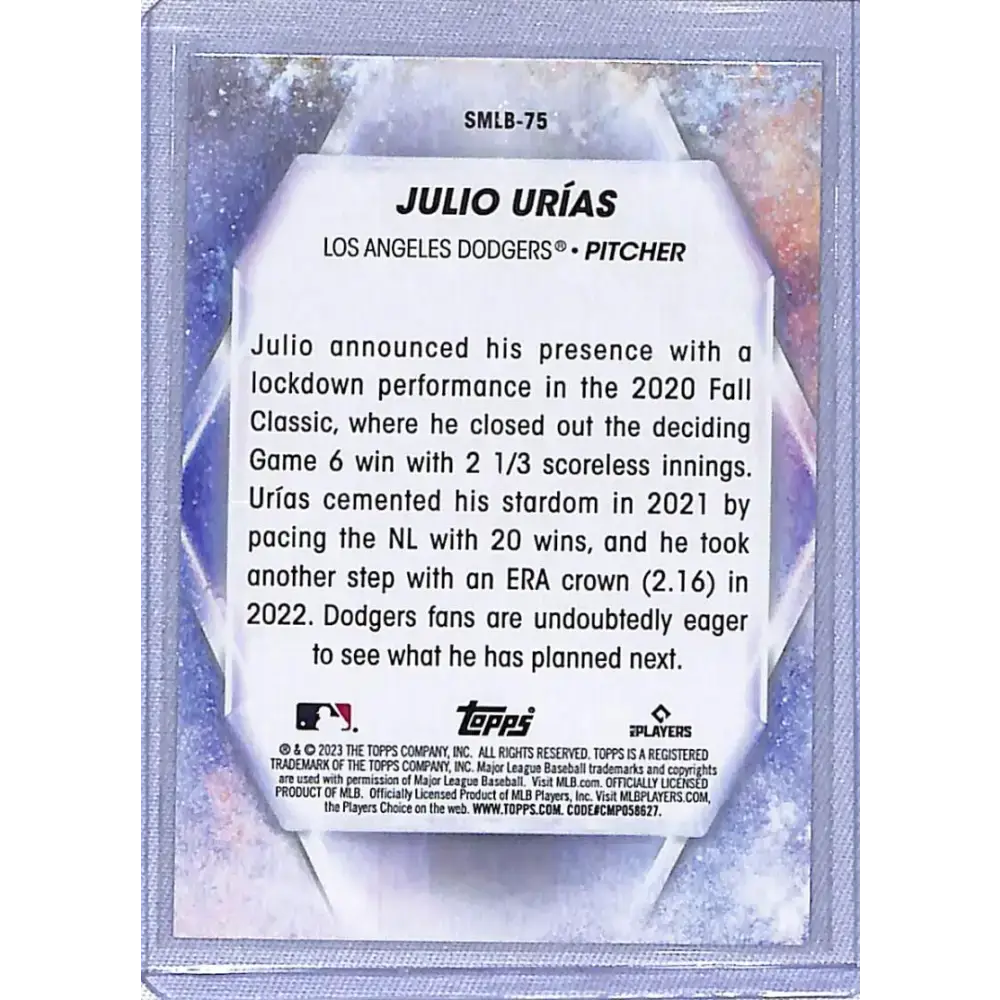 2023 Topps Update Stars of MLB #SMLB-75 Julio Urias NM-MT Los Angeles Dodgers - Baseball Card Single