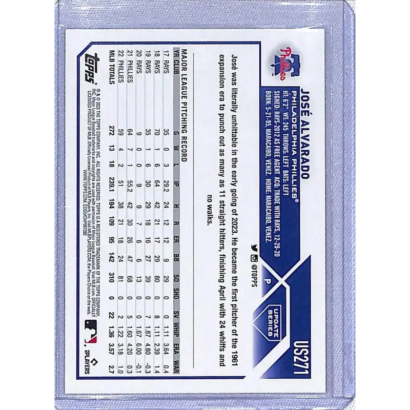 2023 Topps Update #US271 NM-MT Philadelphia Phillies - Baseball Card Single