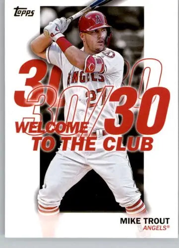 2023 Topps Welcome to the Club WC-15 Mike Trout baseball card with original gloss