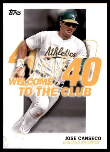 Jose Canseco baseball card with original gloss from 2023 Topps Welcome to the Club WC-2 Jose Canseco NM-MT Athletics