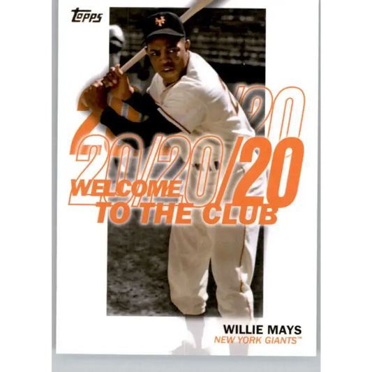 2023 Topps Welcome to the Club #WC-23 Willie Mays NM-MT New York Giants Baseball Card - Baseball Card Single