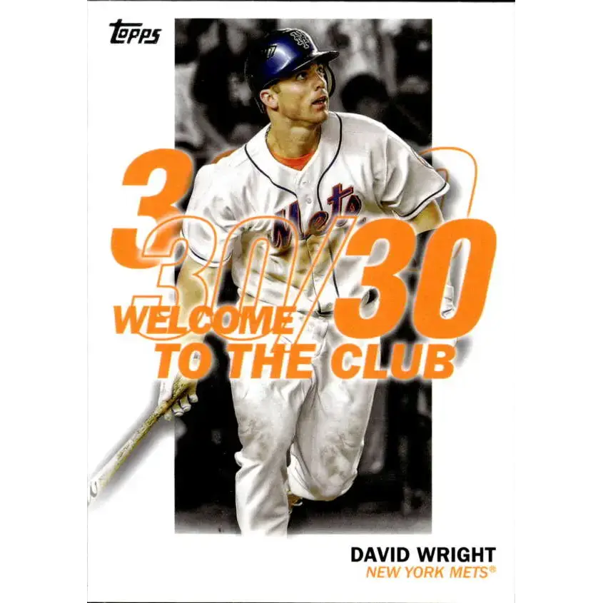 2023 Topps Welcome to the Club #WC-5 David Wright NM-MT New York Mets Baseball Card - Baseball Card Single