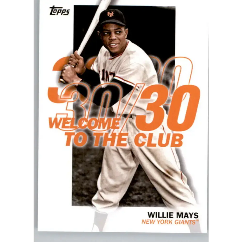 2023 Topps Welcome to the Club #WC-8 Willie Mays NM-MT New York Giants Baseball Card - Baseball Card Single