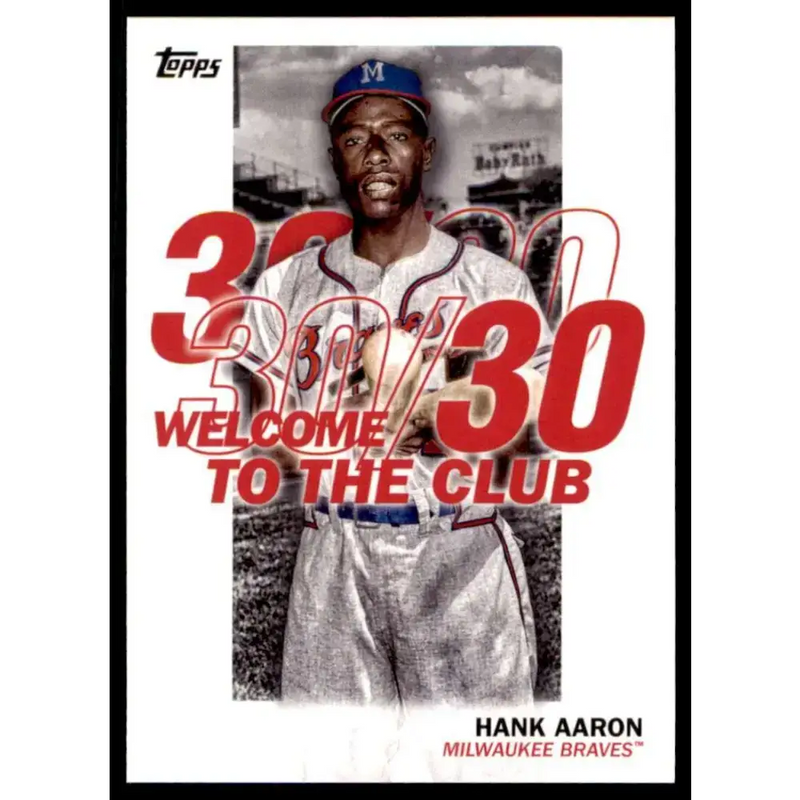 2023 Topps Welcome to the Club #WC-9 Hank Aaron NM-MT Milwaukee Braves Baseball Card - Baseball Card Single