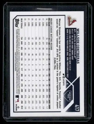 2023 Topps Willson Contreras #417 Baseball - Baseball Card Single