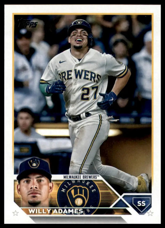 2023 Topps Willy Adames 106 Milwaukee Brewers Baseball NM - Baseball Card Single