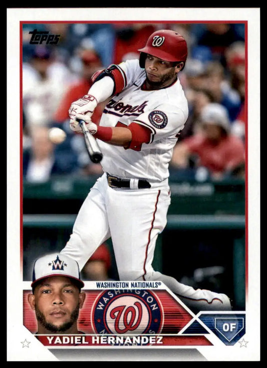 2023 Topps Yadiel Hernandez 257 Washington Nationals Baseball NM - Baseball Card Single