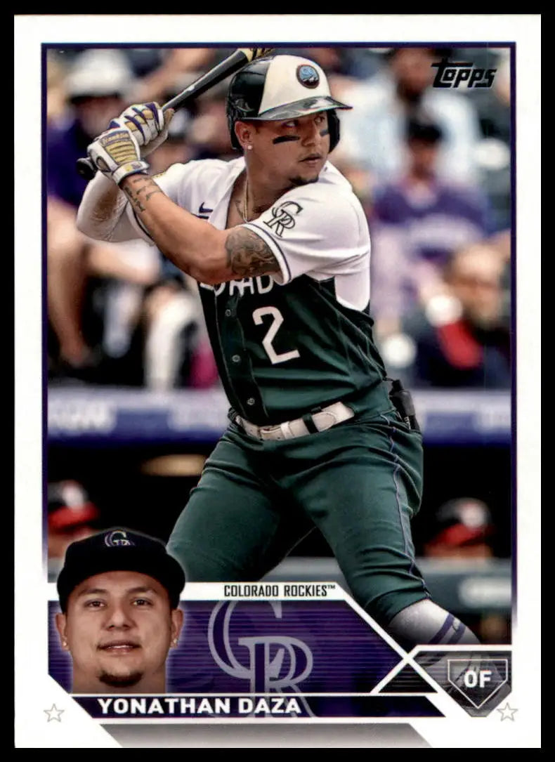 2023 Topps Yonathan Daza 122 Colorado Rockies Baseball NM - Baseball Card Single