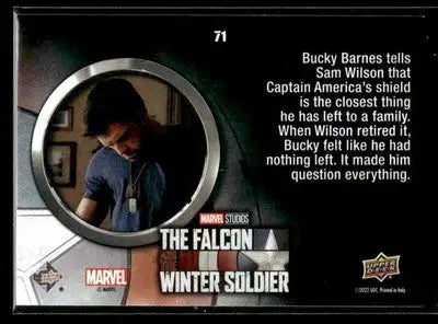 2023 UD Falcon and The Winter Soldier Closest Thing I Have Left to Family #71 - Marvel Card Single