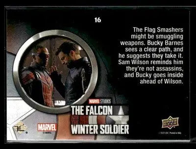 2023 UD Falcon and The Winter Soldier Only One Way To Find Out #16 Yellow - Marvel Card Single
