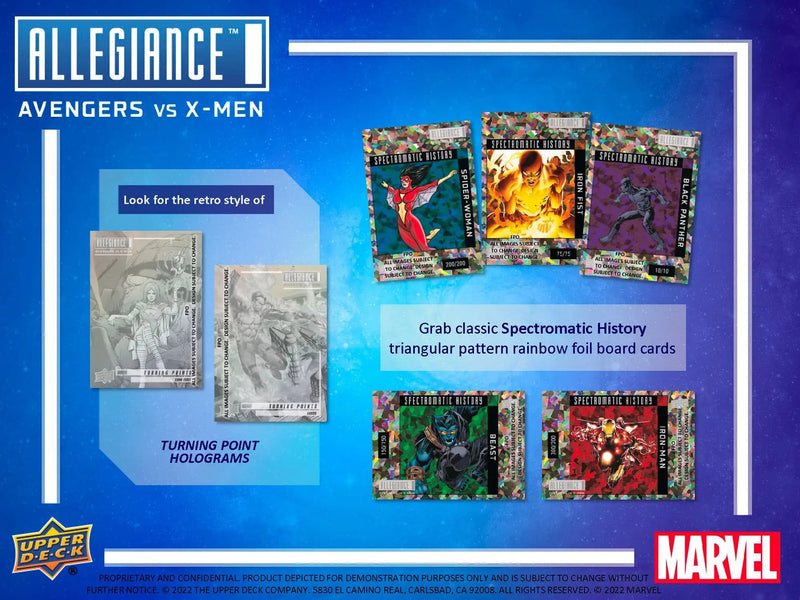 2023 UD Marvel Allegiance Avengers vs X-Men Hobby Box - Non-Sport Sealed