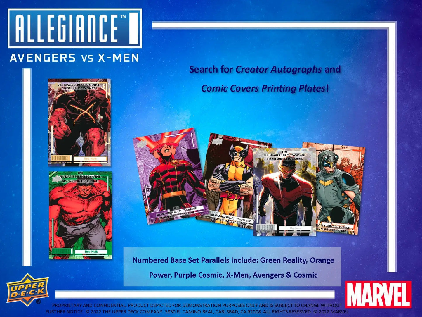 2023 UD Marvel Allegiance Avengers vs X-Men Hobby Box - Non-Sport Sealed