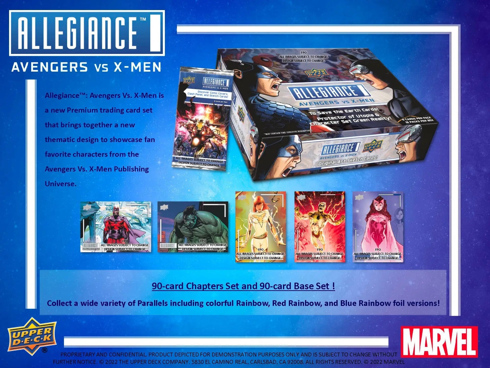 2023 UD Marvel Allegiance Avengers vs X-Men Hobby Box - Non-Sport Sealed