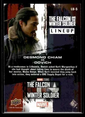 2023 UD The Falcon and The Winter Soldier Desmond Chiam as Dovich #LU-5 Lineup
