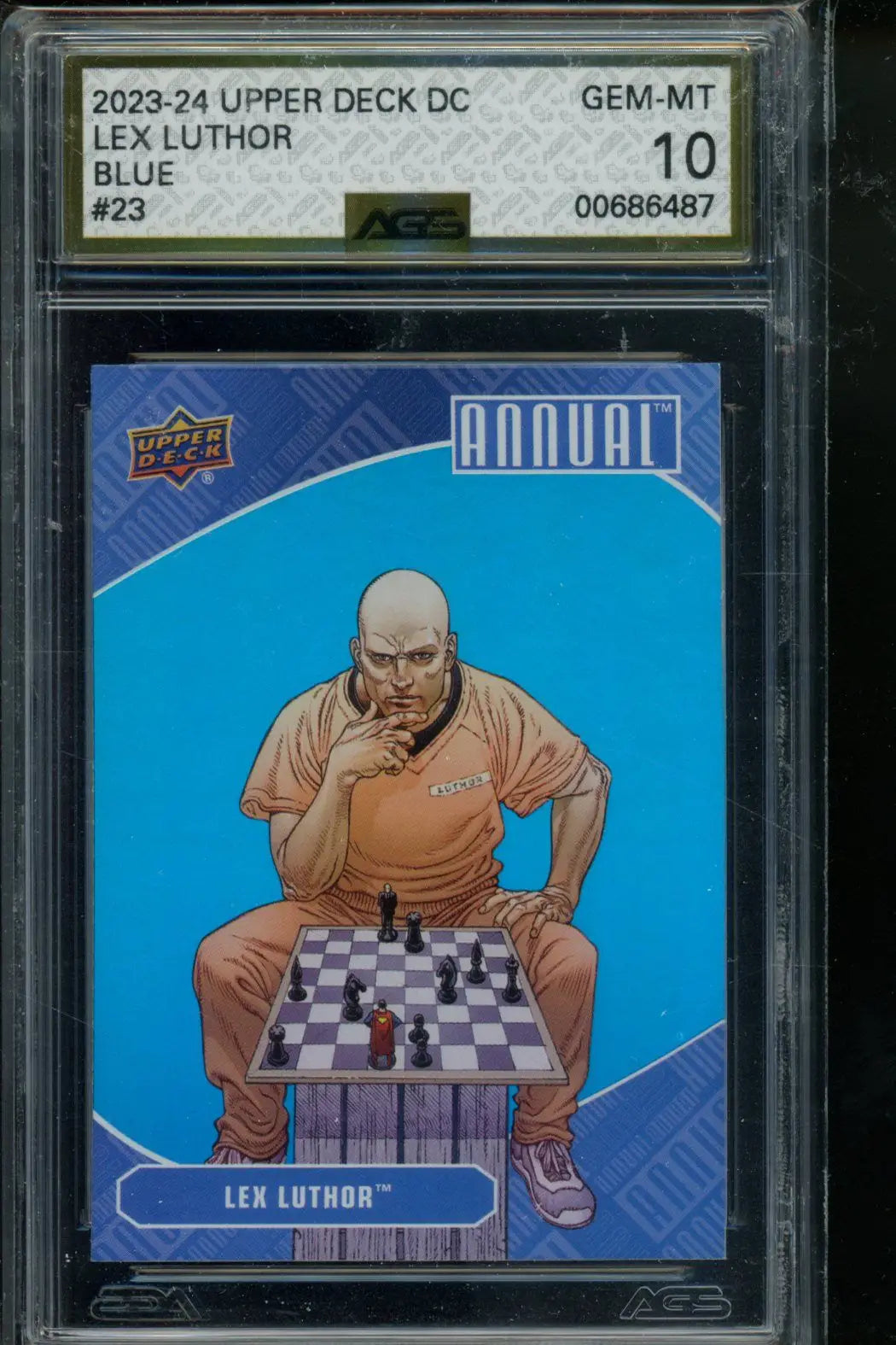 2023 Upper Deck DC Annual Lex Luthor Blue #23 AGS 10 - DC Card Single
