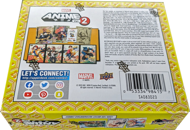 2023 Upper Deck Marvel Anime Trading Card Box - Non-Sport Sealed