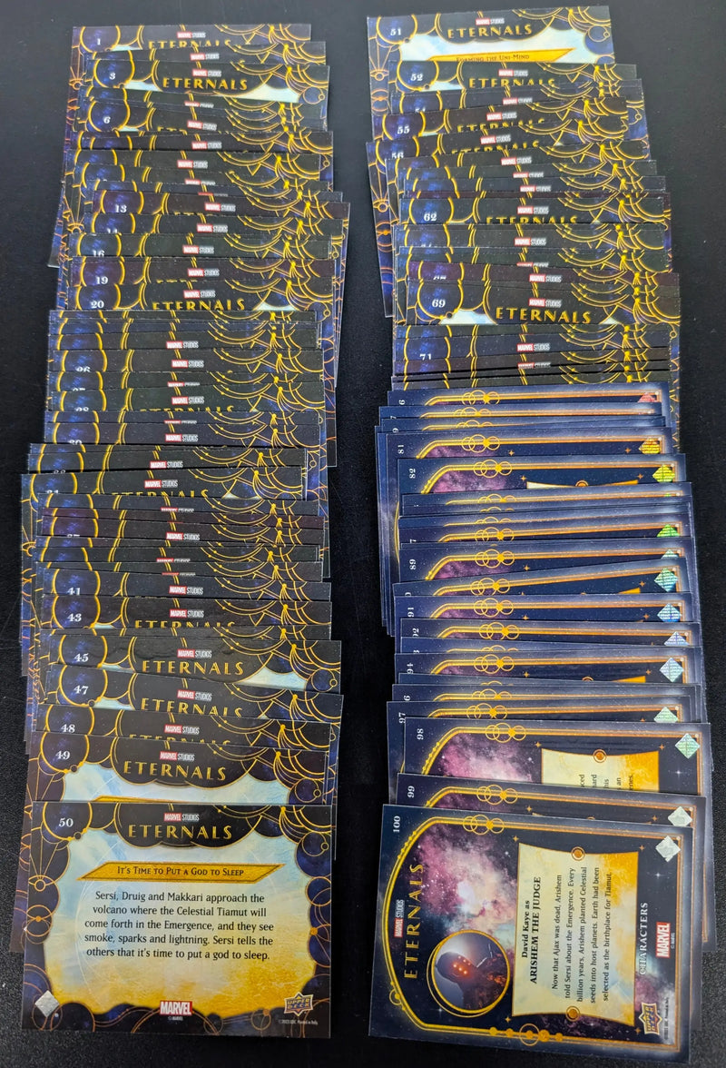 2023 Upper Deck Marvel Eternals Complete 100 Card Base Set - Marvel Card Set