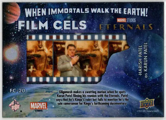 2023 Upper Deck Marvel Eternals Film Cels Card FC-20 Harish Patel as Karun Patel - Marvel Card Single