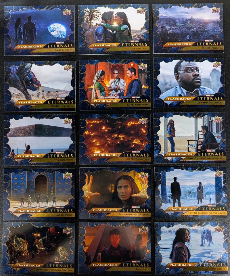 2023 Upper Deck Marvel Eternals High Number Flashbacks 15 Card Set 101 to 115 - Marvel Card Single