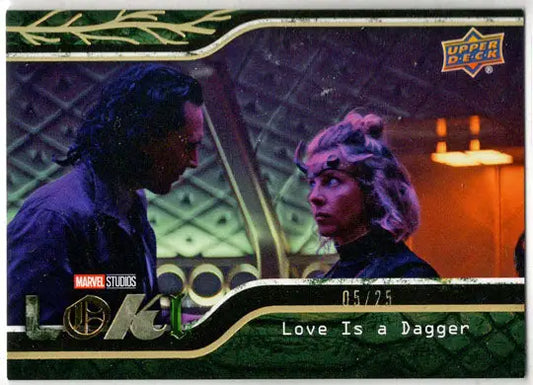 2023 Upper Deck Marvel Loki Alligator Parallel Base Card 36 Love Is A Dagger /25 - Marvel Card Single