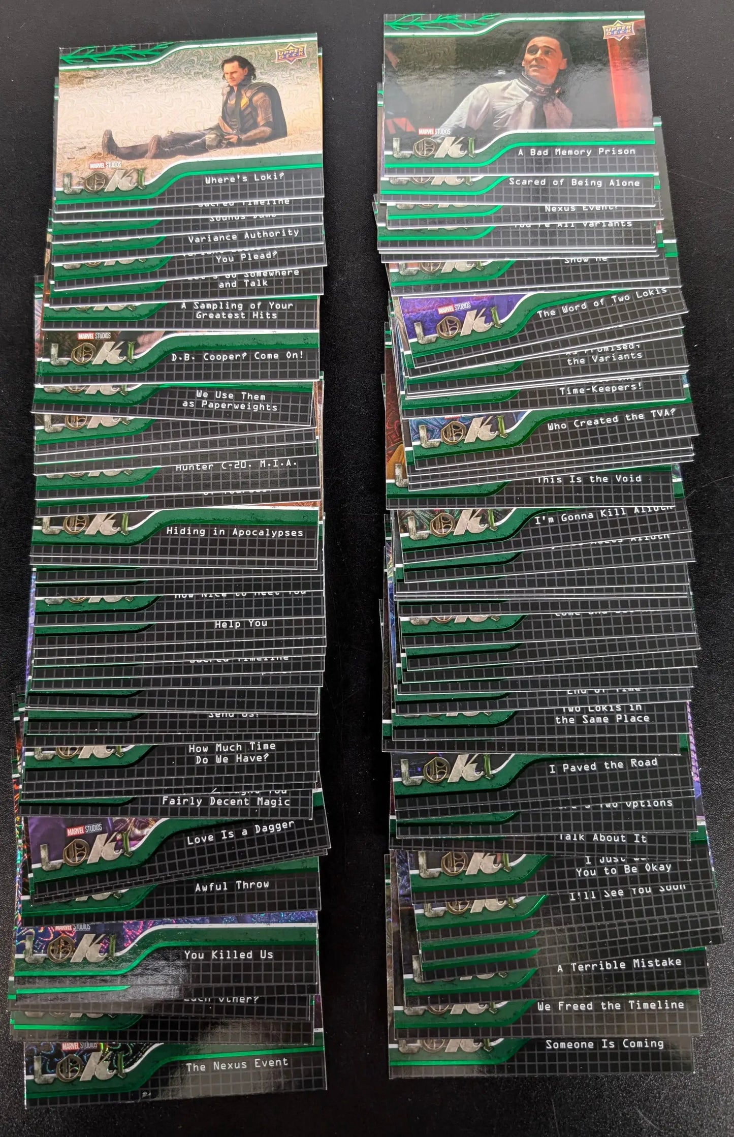 2023 Upper Deck Marvel Loki Green Parallel 90 Card Base Set - Marvel Card Box