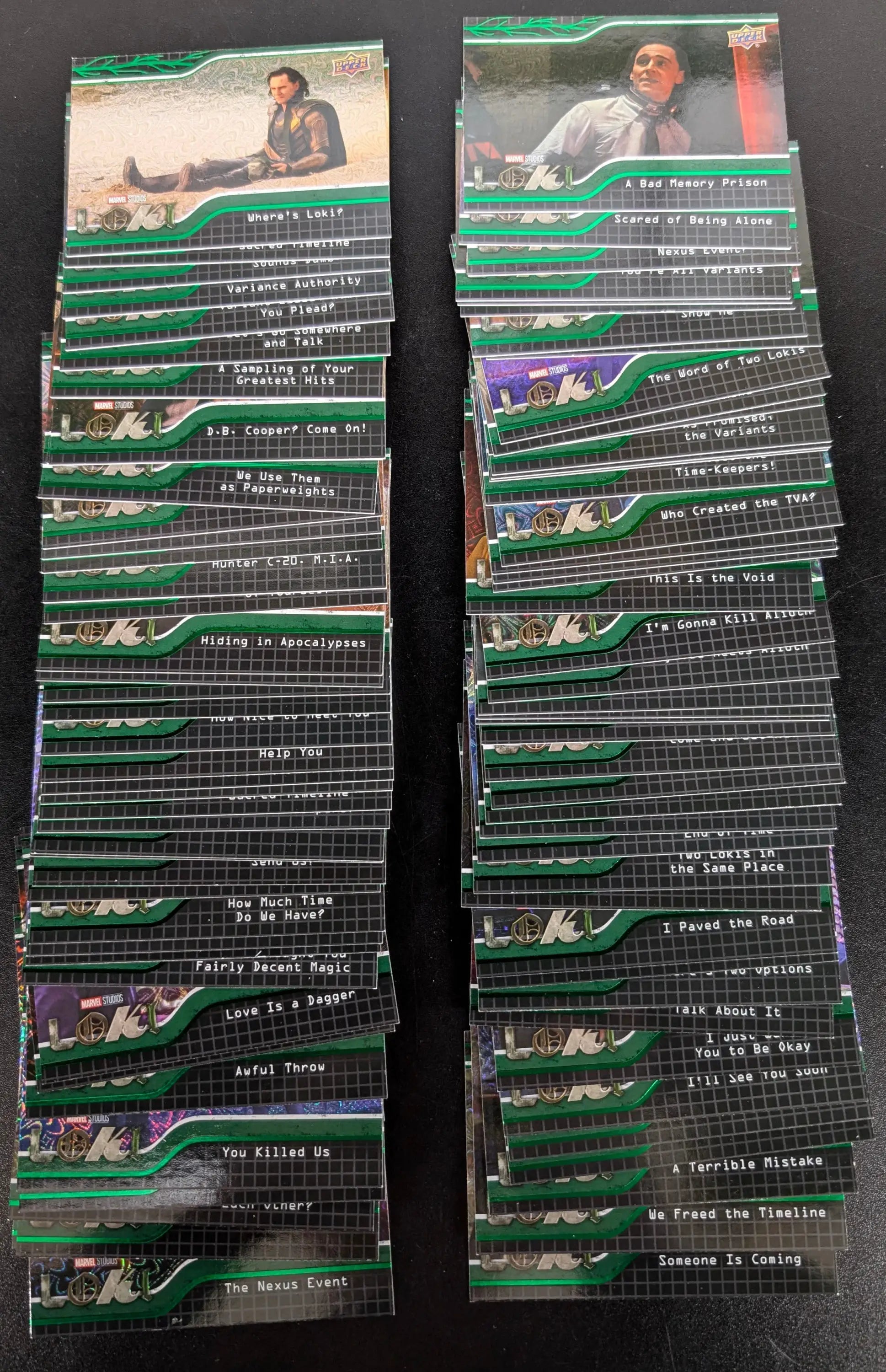 2023 Upper Deck Marvel Loki Green Parallel 90 Card Base Set - Marvel Card Box