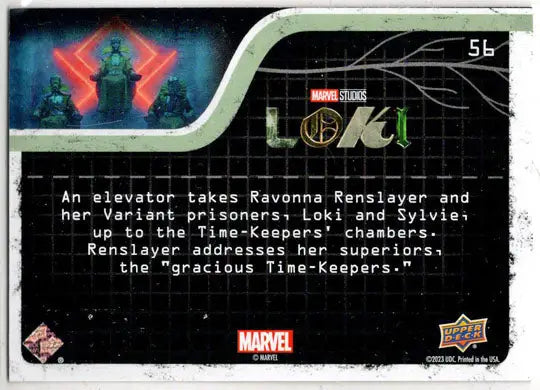 2023 Upper Deck Marvel Loki Miss Minutes Parallel Base Card 56 Gracious... /99 - Marvel Card Single