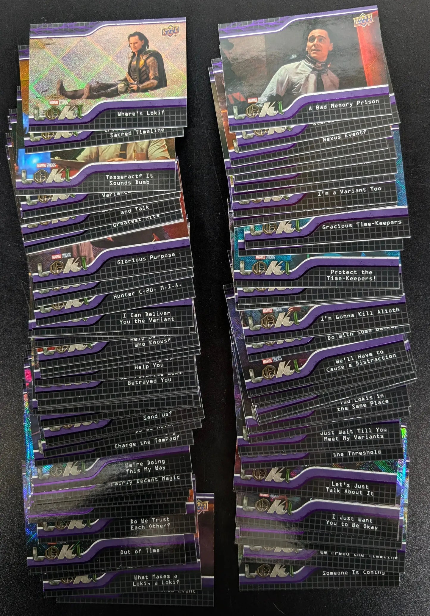 2023 Upper Deck Marvel Loki Purple Parallel 90 Card Base Set - Marvel Card Box