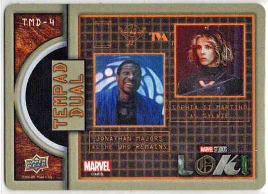 2023 Upper Deck Marvel Loki Tempad Dual Metal Card TMD-4 Majors/Di Martino - Marvel Card Single
