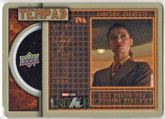 2023 Upper Deck Marvel Loki Tempad Metal Card TM-12 Gugu Mbatha-Raw As Renslayer - Marvel Card Single