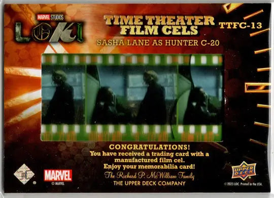2023 Upper Deck Marvel Loki Time Theater Film Cels Card TTFC-13 Sasha Lane - Non-Sport Single