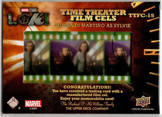 2023 Upper Deck Marvel Loki Time Theater Film Cels Card TTFC-15 S. Di Martino - Non-Sport Single