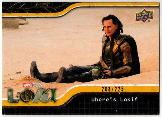 2023 Upper Deck Marvel Loki Yellow Parallel Base Card 1 Where’s Loki? 208/225 - Non-Sport Single