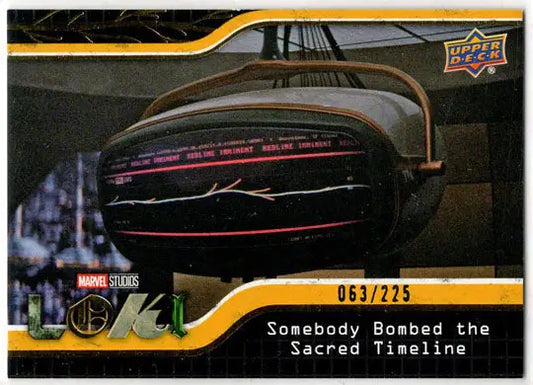 2023 Upper Deck Marvel Loki Yellow Parallel Base Card 26 Somebody Bombed... /225 - Non-Sport Single