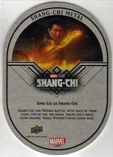 2023 Upper Deck Marvel Shang-Chi Metal Card Simu Liu As Shang-Chi - Marvel Card Single