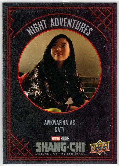 2023 Upper Deck Marvel Shang-Chi Night Adventures Red Insert Card NA-2 Awkwafina - Marvel Card Single