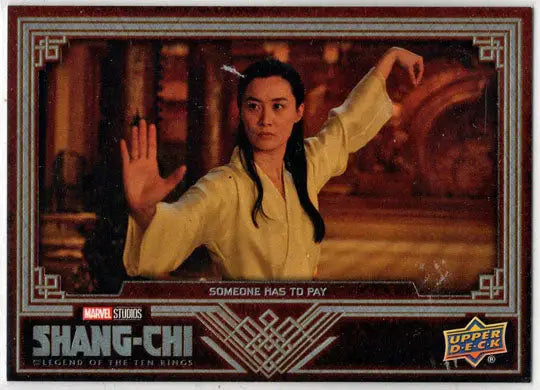 2023 Upper Deck Marvel Shang-Chi Silver Parallel Card 50 Someone Has To Pay /199 - Marvel Card Single