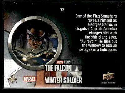 2023 Upper Deck Marvel The Falcon and The Winter Soldier Au Revoir #77 Yellow