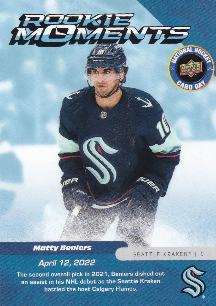2023 Upper Deck National Hockey Card Day Rookie Moments #NHCD-BE Matty Beniers - Hockey Card Single