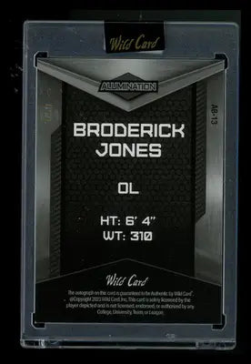 2023 Wild Card Alumination Broderick Jones #AB-13 3/50 Football - Football Card Single