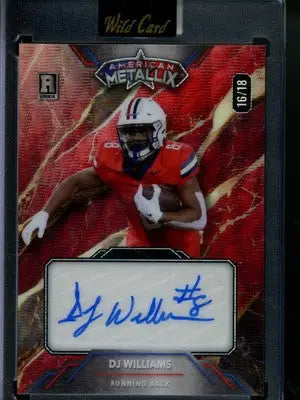 2023 Wild Card American Metal Lix DJ Williams #WMM-DWA Autograph 16/18 Football