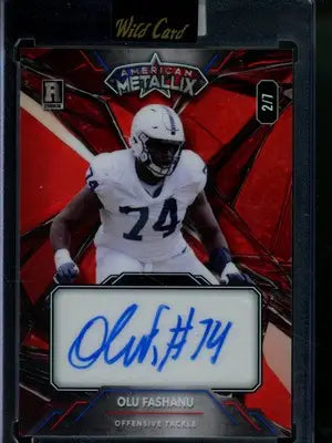 2023 Wild Card American Metal LUX Olu Fashanu #WMG-OFA 2/7 Football