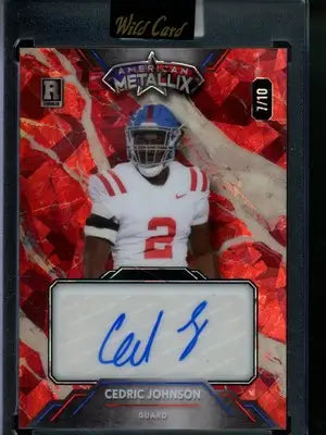 2023 Wild Card American MetalLix Cedric Johnson #WMM-CJA Autograph 7/10 Football - Football Card Single