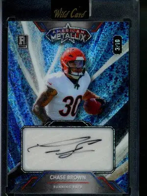 2023 Wild Card American MetalLix Chase Brown #WML-CBA Blue Foil 3/10 Autograph - Other