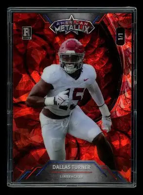 2023 Wild Card American Metallix Dallas Turner #WMF-DT Red 1/1 Football