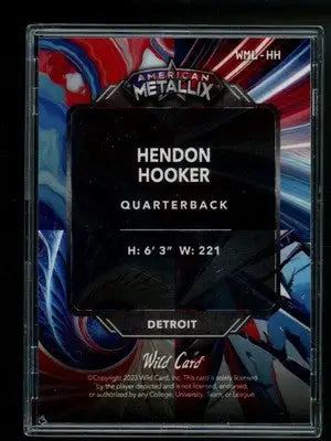 2023 Wild Card American MetalLix Hendon Hooker #WM1-HH 2/6 Football - Football Card Single