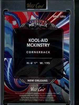 2023 Wild Card American MetalLix Kool-Aid McKinstry #WMG-KMA Autograph 3/5 - Baseball Card Single
