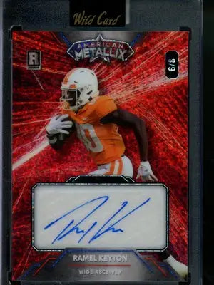 2023 Wild Card American MetalLix Ramel Keyton #WML-RKA Red Auto 6/8